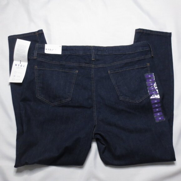 NWT NYDJ womens BLUE denim JEANS skinny DARK WASH high waist STRETCH size 16 - Picture 9 of 12